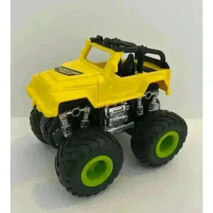 Monster Truck Friction Plastic Yellow Toy Jeep